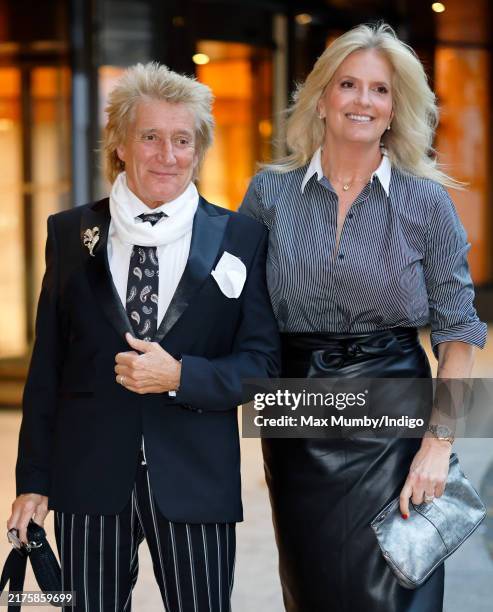 Sir Rod Stewart and Penny Lancaster attend the WellChild Awards 2024 at the Royal Lancaster Hotel on September 30, 2024 in London, England. WellChild...