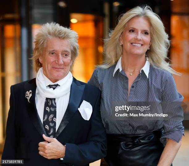 Sir Rod Stewart and Penny Lancaster attend the WellChild Awards 2024 at the Royal Lancaster Hotel on September 30, 2024 in London, England. WellChild...