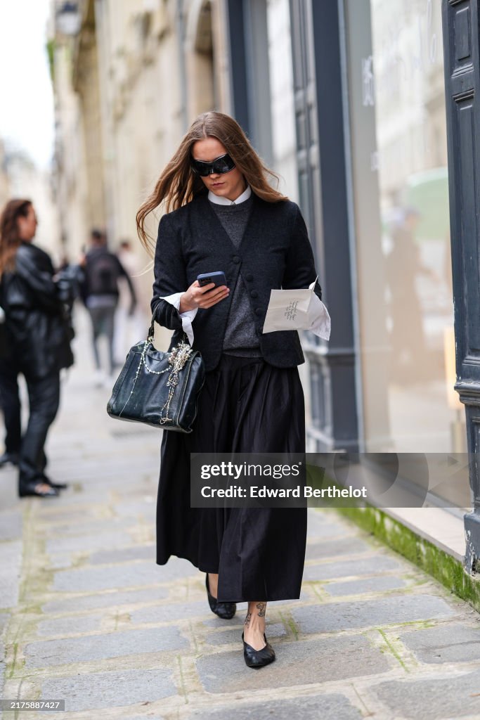 Street Style - Paris Fashion Week - Womenswear Spring/Summer 2025 - Day Eight
