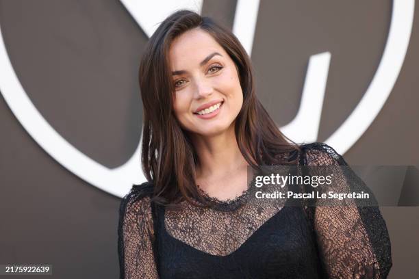 Ana de Armas attends the Louis Vuitton Paris Womenswear Spring-Summer 2025 show as part of Paris Fashion Week on October 01, 2024 in Paris, France.