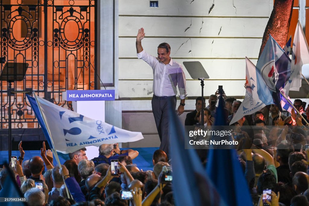 Ruling New Democracy Party Celebrates 50th Anniversary In Athens