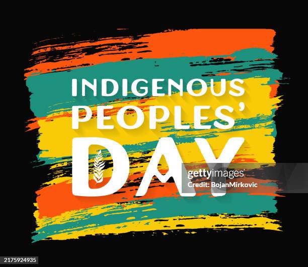 indigenous peoples' day watercolor card, banner, poster. vector - indigenous peoples day stock illustrations