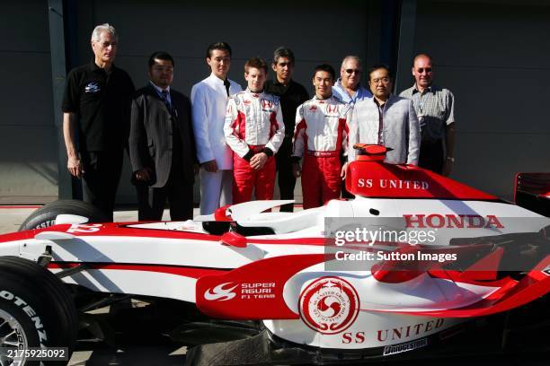 Takahisa Kato, Takatoshi Saito, Yoshiaki Tamura Soren Kierkegaard and Robert Adamswith from SS United Group Oil & Gas Company Ltd line up with Daniel...