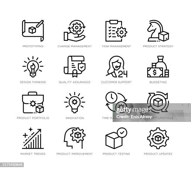 product management icons - lebenszyklus stock-grafiken, -clipart, -cartoons und -symbole