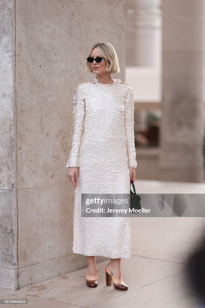 Street Style - Paris Fashion Week - Womenswear Spring/Summer 2025 - Day Eight