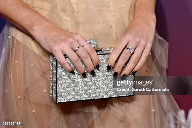 Georgia Harrison, bag detail, attends the Glamour Women of The Year Awards 2024 at Raffles on October 01, 2024 in London, England.