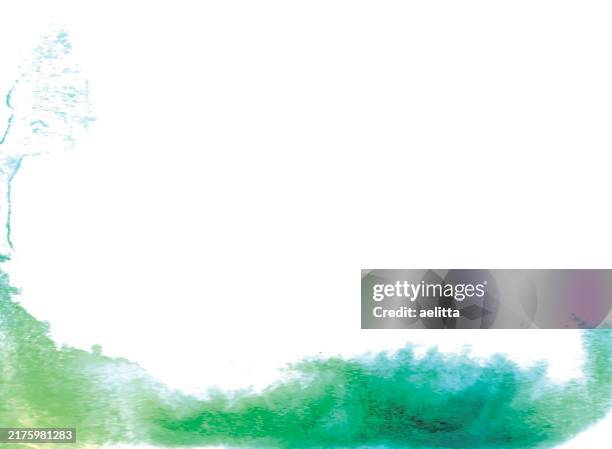 abstract watercolor background - green, turquoise, light blue. - aqua flower stock illustrations