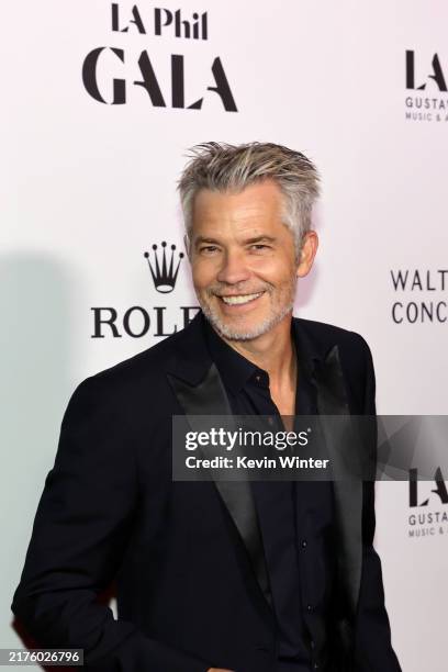 Timothy Olyphant attends the Los Angeles Philharmonic Gala at Walt Disney Concert Hall on October 01, 2024 in Los Angeles, California.