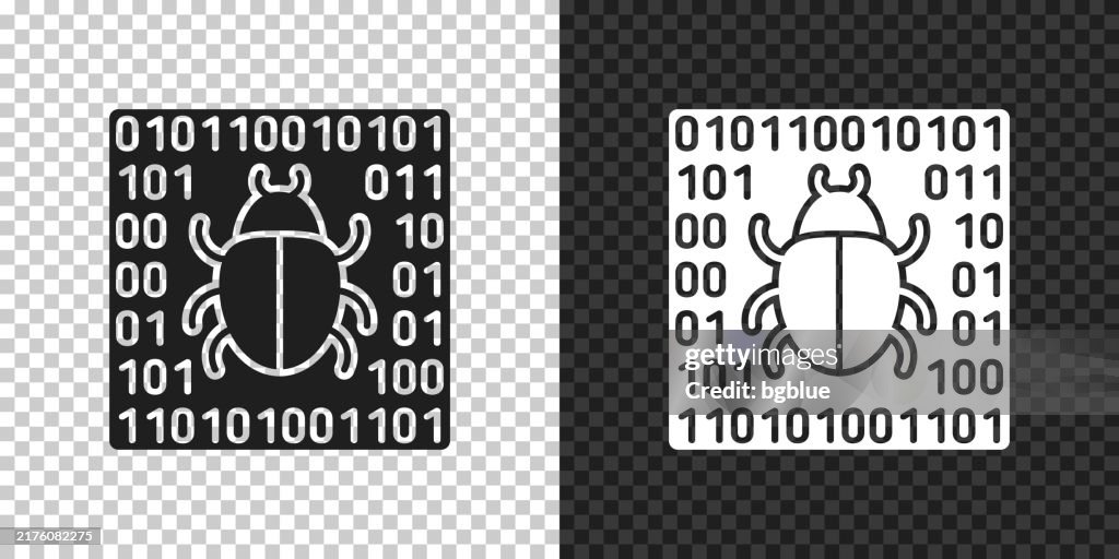 Bug in system. Icon for design on blank background