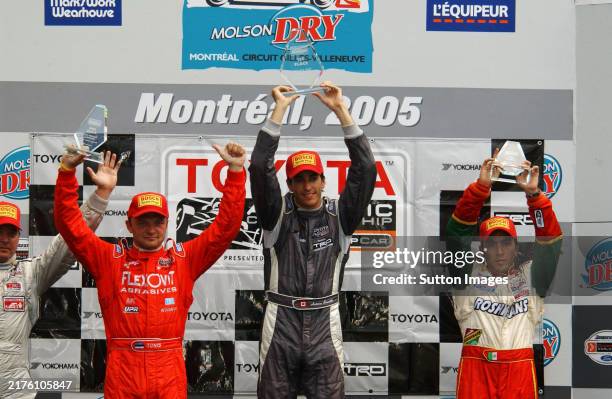 1st Antoine Bessette , Polestar Racing Group, centre. 2nd Tonis Kassemettes , Dan Cobb Racing, left. 3rd David Martinez , US RaceTronics, right....