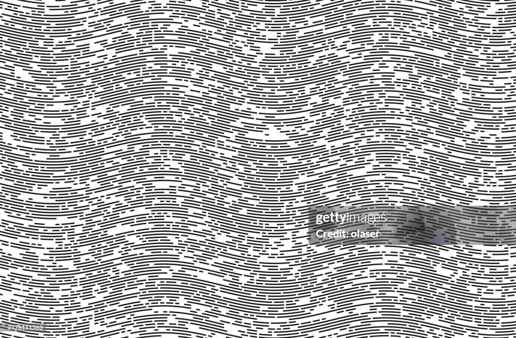 Monochrome Wavy Lines Pattern Texture High-Res Vector Graphic - Getty ...