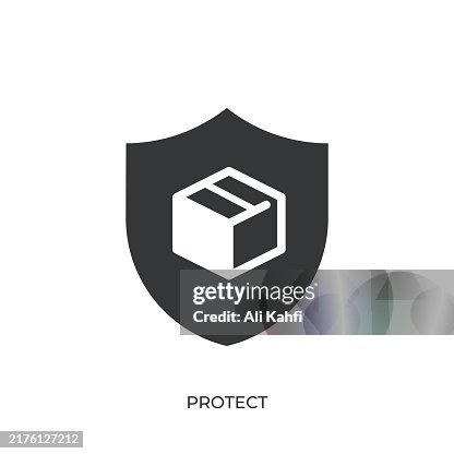 Protect glyph solid icon. Solid icon that can be applied anywhere, simple, pixel perfect and modern style Protect glyph solid icon. Solid icon that can be applied anywhere, simple, pixel perfect and modern style