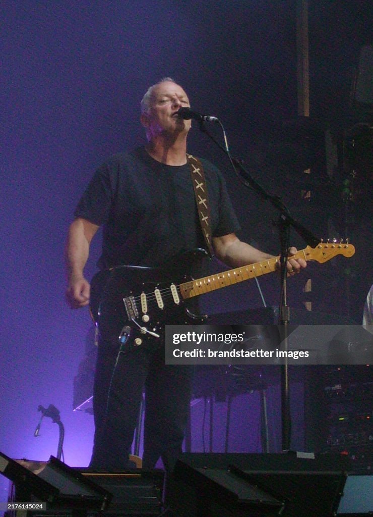 The British rock musician and producer David Gilmour (the voice and guitar player of ' Pink Floyd ' ) at an open air concert at Clam Castle near Klamm. 27 July 2006. Klamm