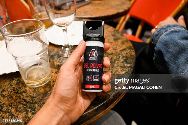 Tear gas or pepper spray, in Plessis Robinson, on October 5, 2024.