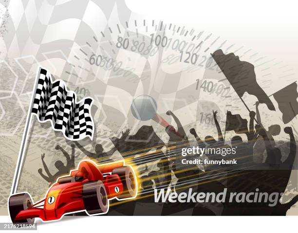 racing day sign - pit stop stock illustrations