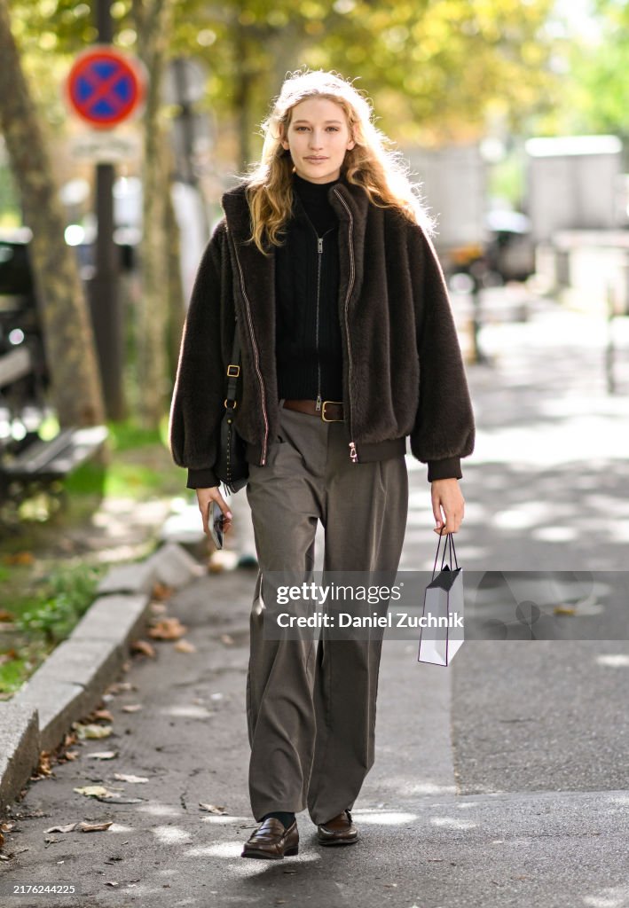 Street Style - Paris Fashion Week - Womenswear Spring/Summer 2025 - Day Nine