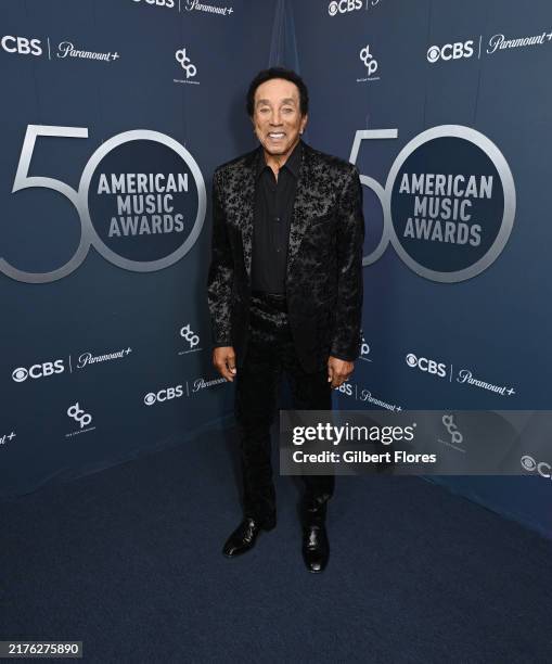 In this image released on October 6 Smokey Robinson arrives at the American Music Awards 50th Anniversary Special at LA Center Studios in Los...