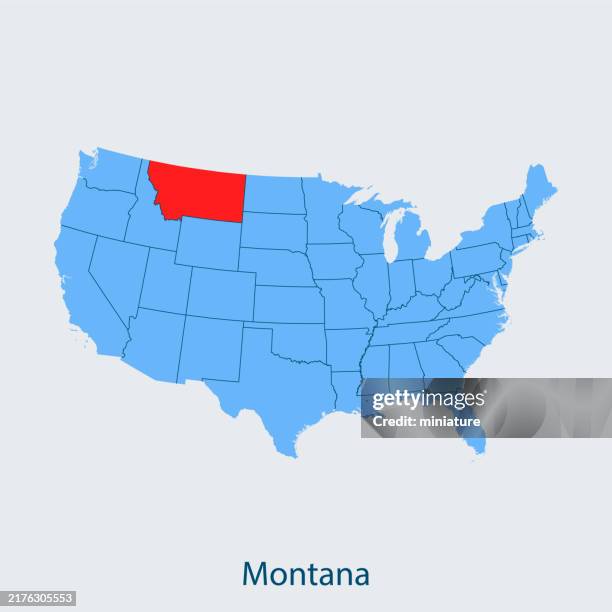 montana map - montana stock illustrations