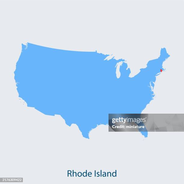 rhode island map - rhode island vector stock illustrations