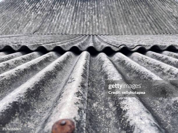 asbestos roof - asbestos stock pictures, royalty-free photos & images
