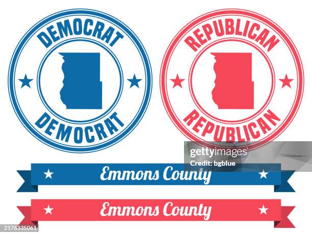 emmons county, north dakota. map on rubber stamp with banner - uk passport stamp stock illustrations