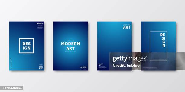 brochure template layout, blue cover design, business annual report, flyer, magazine - brochure-cover stock illustrations
