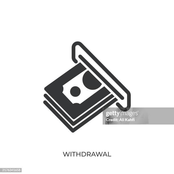 withdrawal glyph solid icon. solid icon that can be applied anywhere, simple, pixel perfect and modern style - using debit card stock illustrations