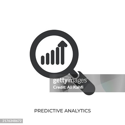Predictive Analytics glyph solid icon. Solid icon that can be applied anywhere, simple, pixel perfect and modern style Predictive Analytics glyph solid icon. Solid icon that can be applied anywhere, simple, pixel perfect and modern style