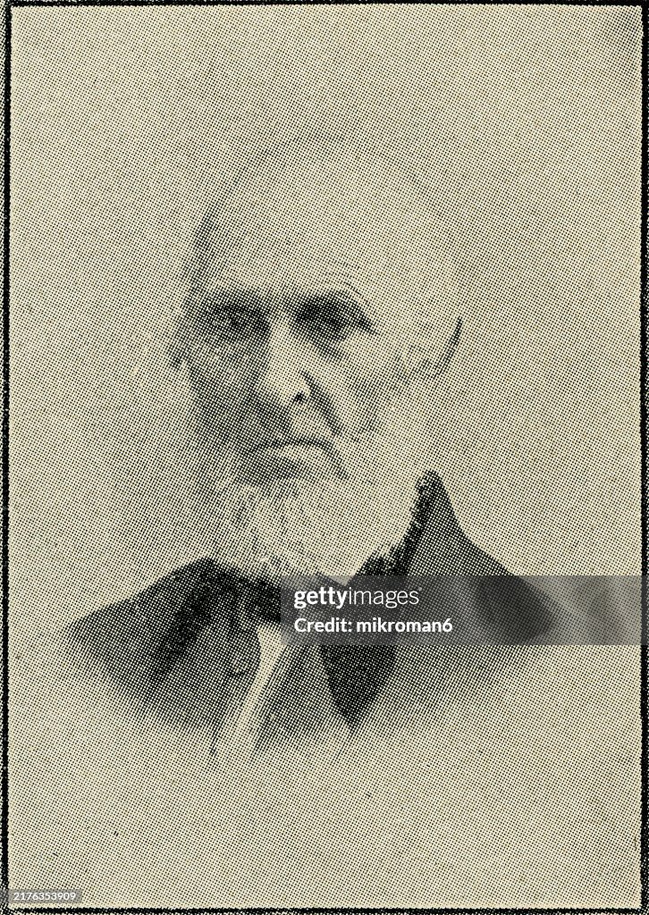 Portrait of John Greenleaf Whittier, American Quaker poet and advocate of the abolition of slavery in the United States