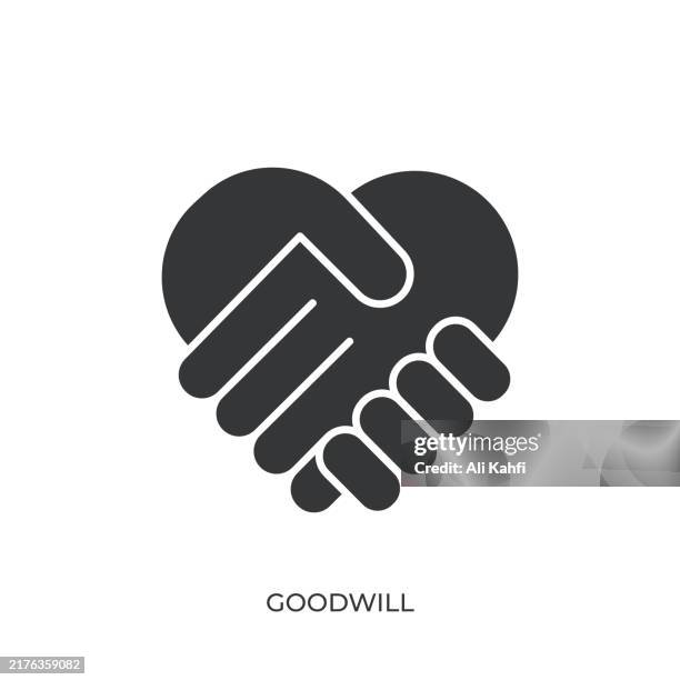 goodwill glyph solid icon. solid icon that can be applied anywhere, simple, pixel perfect and modern style - selfless stock illustrations
