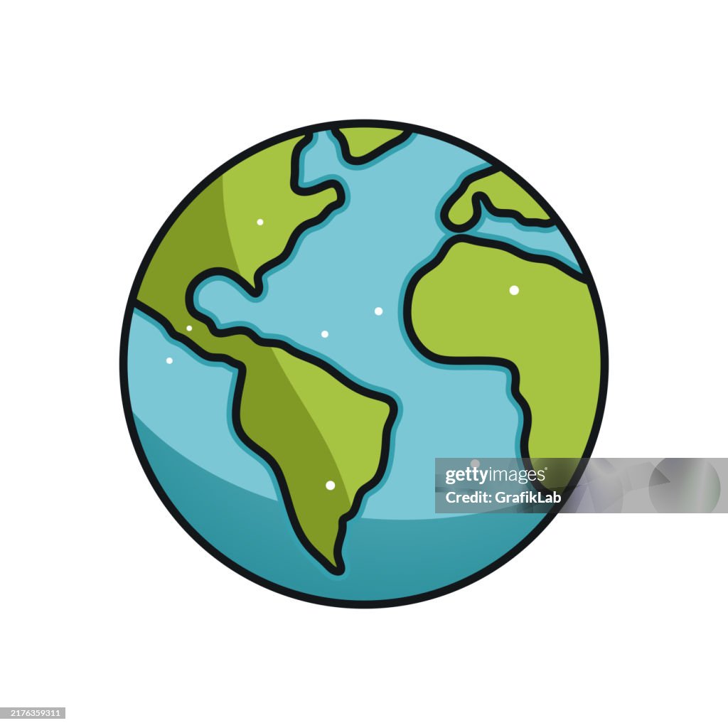 Cartoon earth illustration