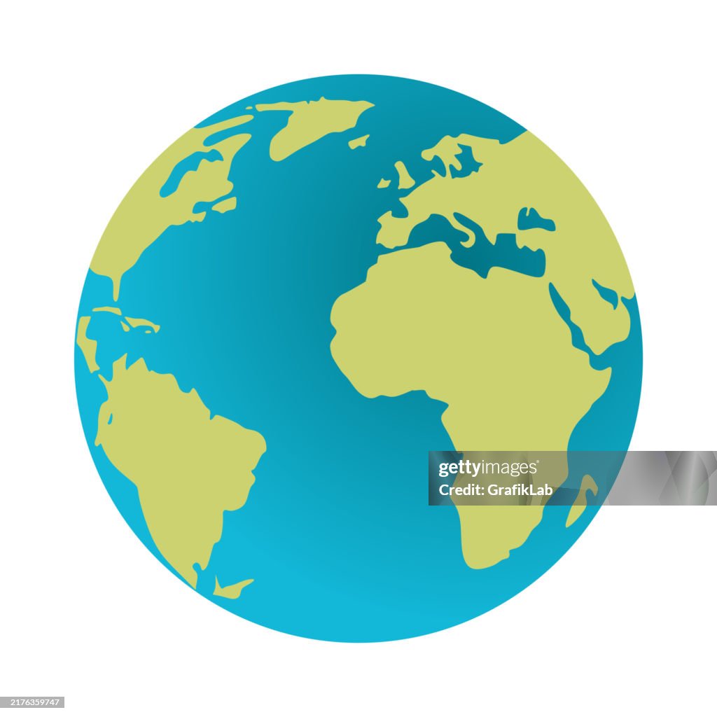Illustration simple de la carte du monde