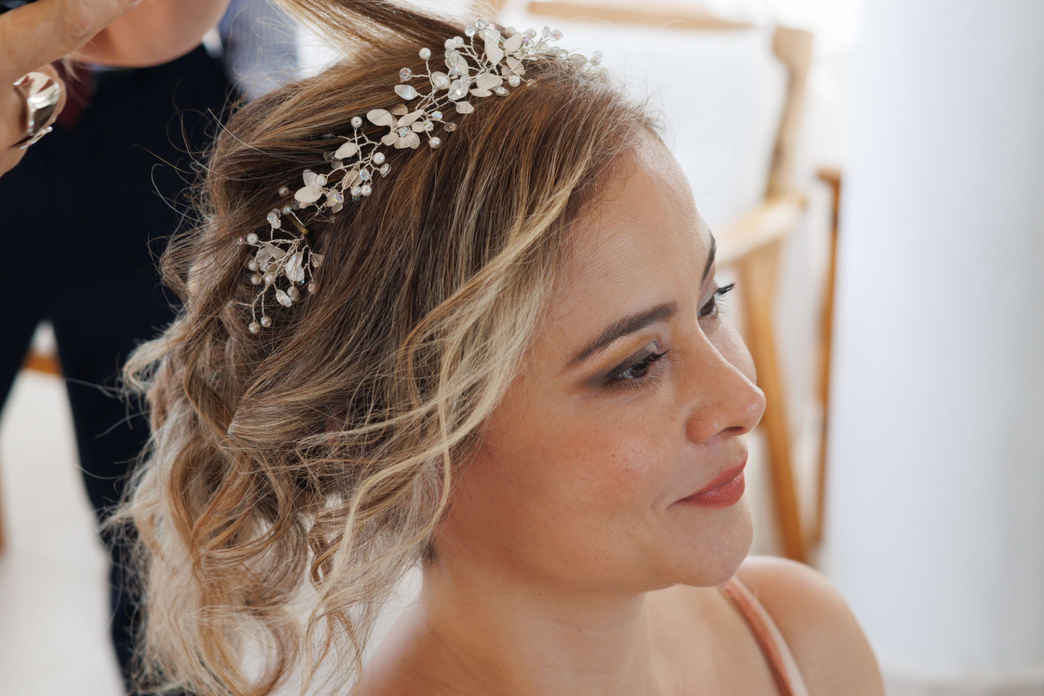 bridal makeup session
