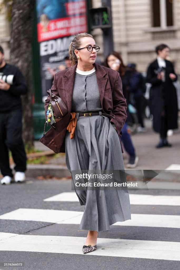 Street Style - Paris Fashion Week - Womenswear Spring/Summer 2025 - Day Nine