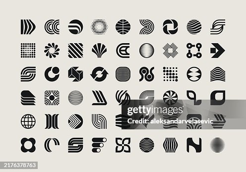 Geometric Icons Design Elements Collection Geometric Icons Design Elements Collection