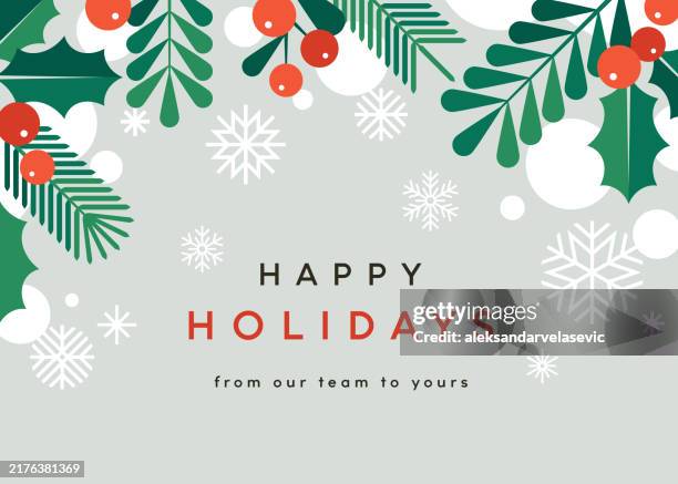 ilustraciones, imágenes clip art, dibujos animados e iconos de stock de geometric christmas holiday card - simple vector frame