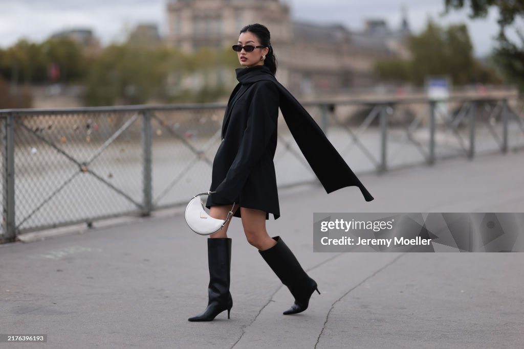 Street Style - Paris Fashion Week - Womenswear Spring/Summer 2025 - Day Eight