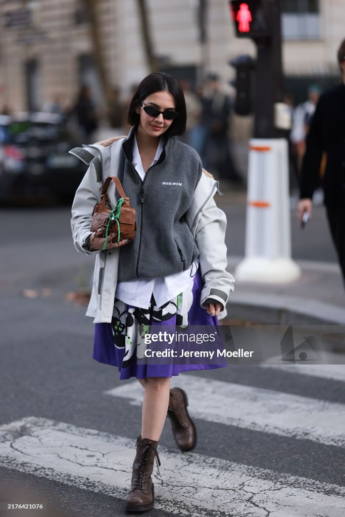 Street Style - Paris Fashion Week - Womenswear Spring/Summer 2025 - Day Nine