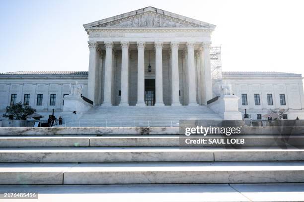The US Supreme Court is seen on the first day of a new term in Washington, DC, on October 7, 2024. The US Supreme Court returns from its summer...