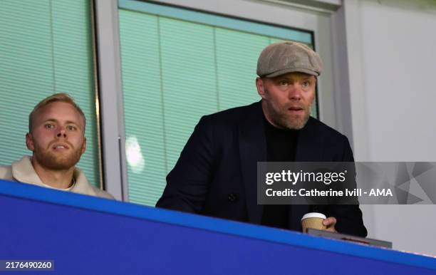 Eidur Gudjohnsen watches from the stands during the UEFA Conference League 2024/25 League Phase MD1 match between Chelsea FC and KAA Gent at Stamford...