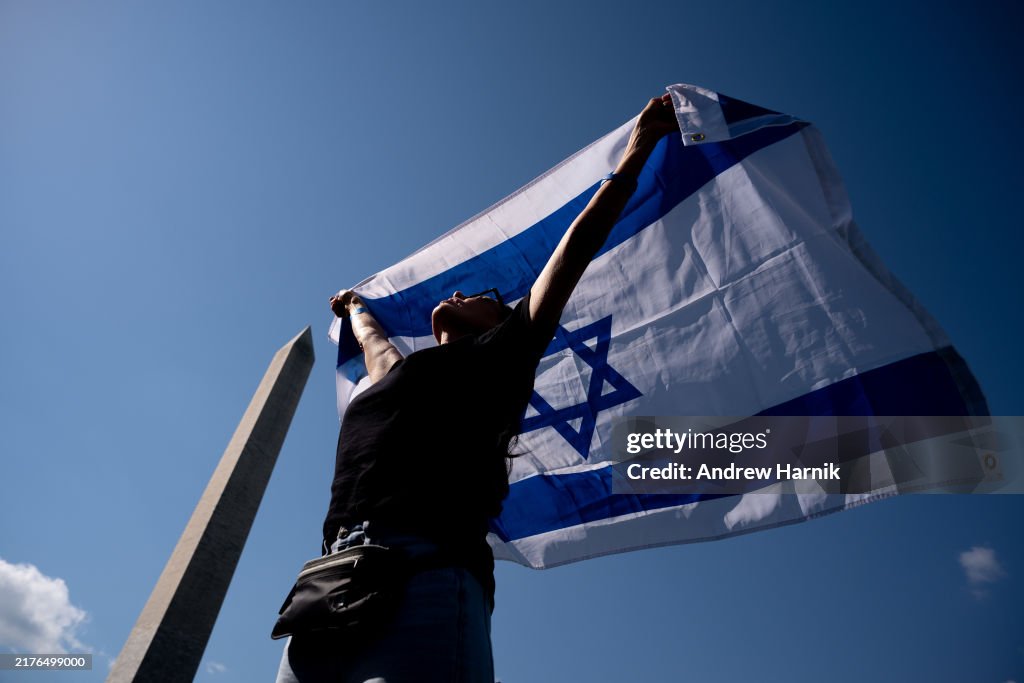 October 7th Memorial Rally Held On National Mall In Washington, DC To Remember Victims Of The Massacre