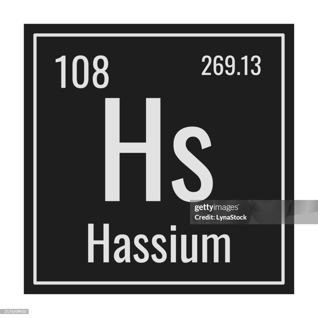 Hassium Example Hassium Symbol Chemical Element Of The Periodic Table Vector ...