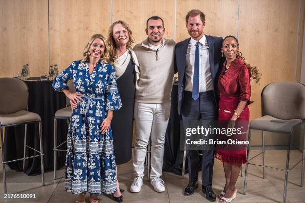 Alix Lebec, Founder and CEO, LEBEC, Stacey Boyd, Founder & CEO Olivela, Hector Mujica, Head of Economic Opportunity, Google.org, Prince Harry, Duke...