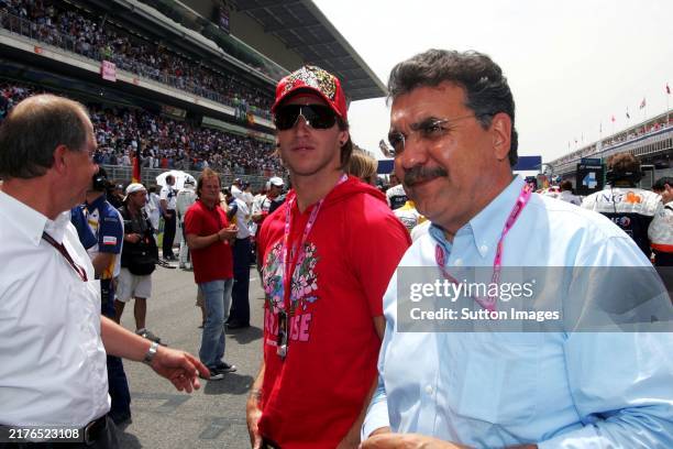 Burkhard Hummell of WWP, Sergio Ramos Real Madrid Football Player and Francisco Javier Garcia Sanz, Member of the Board of Management of Volkswagen...