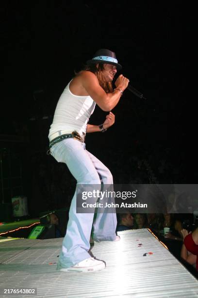 Musician, singer, songwriter and actor Bob Ritchie, known by his stage name Kid Rock is shown performing on stage during a “live" concert appearance...