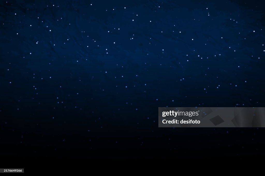 Dark navy blue color gradient uneven spotted textured effect wall texture horizontal background, wallpaper with silver dots as Stars or snow like glitter all over the background as starry night