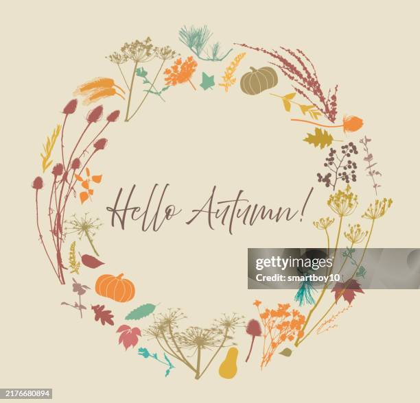 hello autumn! - pumpkin pie stock illustrations