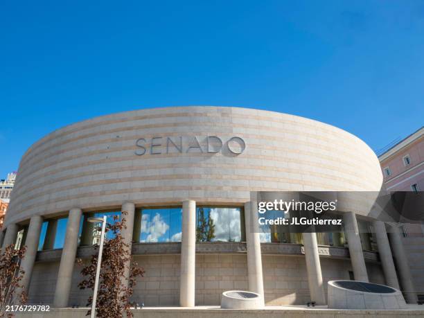 senatspalast in madrid - senat stock-fotos und bilder