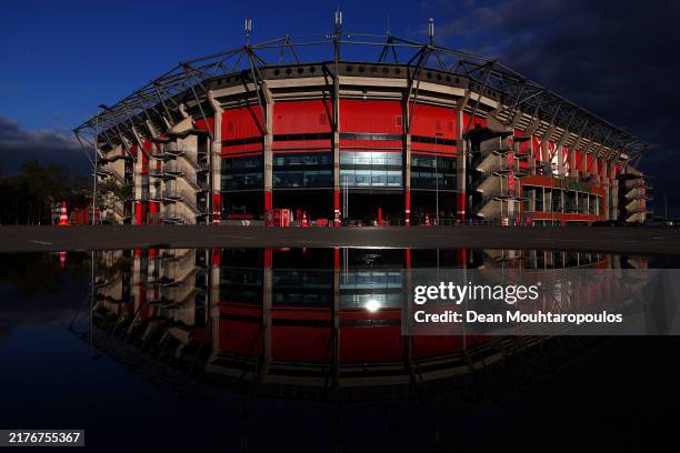 General view of the exterior prior to the UEFA Europa League 2024/25 League Phase MD8 match between FC Twente and Besiktas JK at Stadion Grolsch...