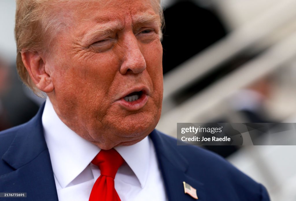 Donald Trump Surveys Damage In Georgia In Aftermath Of Hurricane Helene